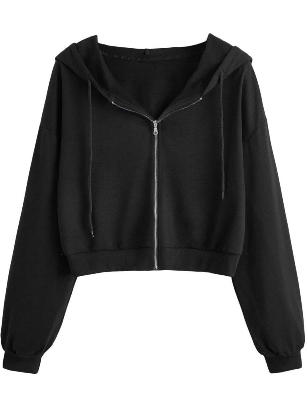 Cropped Zip Up Hoodie for Women | Stylish Sweatshirt Jacket | Cozy & Trendy